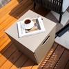 Sol Living Propane Tank Cover Fire Pit Accessories Square 16" Fits Standard 20 lb. Propane Tank - 4 of 4