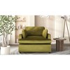 37" Accent Chair with Oversized Seat, Armrest Cushions and Elegant Angled Design for Living Room - 4 of 4