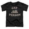 Toddler Boys' Cat Person T-Shirt Black - 2 of 4