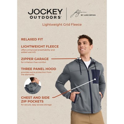 Jockey Outdoors by Luke Bryan Men's Lightweight Grid Fleece XL True Navy — фото 3