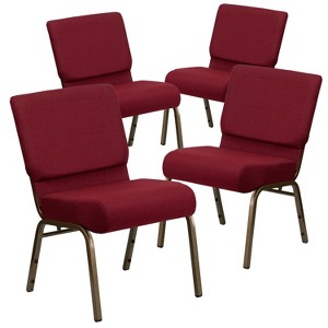 Emma and Oliver 4 Pack 21''W Stacking Church Chair - 1 of 1