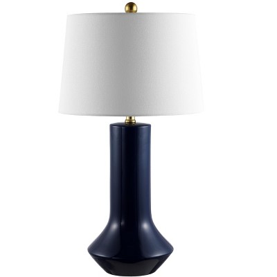 Wells Ceramic Table Lamp  - Navy Blue - Safavieh