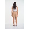 Lafidi Women’s Avia Hi-Rise Tailored Shorts, Flat Front Crepe Fabric, and Slash & Welt Pockets for a Polished Professional Look - 4 of 4