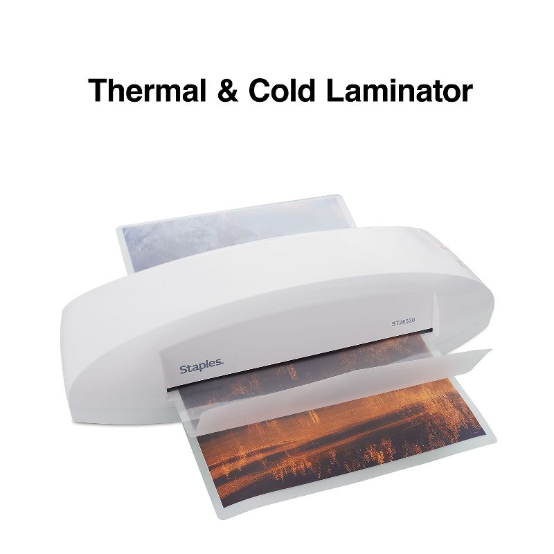 Staples 9.5" Thermal & Cold Laminating Machine 5738801, 2 of 5