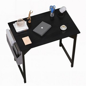 IULULU Computer Desk Modern Simple, with Storage Bag & Hook for Home Office/Bedroom - 1 of 4