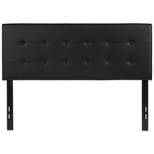 Flash Furniture Lennox Tufted Upholstered Full Size Headboard in Black Vinyl