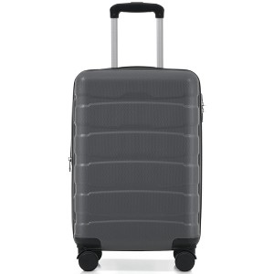 ChicFurnit Luggage 20" Hardside Large Checked Luggage, Hardshell Suitcase ABS Suitcase with Double Spinner Wheels, TSA Lock, Gray, 14.6"*9.4"*22.8" - 1 of 4