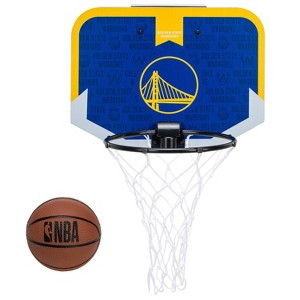 NBA Golden State Warriors Over The Door Hoop: Toy Basketball Set for Kids - 1 of 4