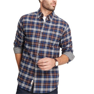 Weatherproof Mens Brushed Flannel Button Up Shirt
