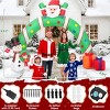 HOMDOX 10.3 × 4.3 × 9.5 FT Christmas Inflatables Giant Blow Up Santa Claus Welcome Arch with Snowman & Gift Box Built-in Cross LED Lighting Effect - 3 of 4