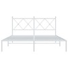vidaXL Metal Bed Frame without Mattress with Headboard White 59.1"x78.7" - 4 of 4