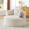 Aukfa 49" Oversized Accent Corduroy Lounge Chair with Memory Foam , No Assembly Required, for Living Room & Bedroom - 4 of 4