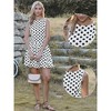 INSPIRE CHIC Women's Polka Dot Summer Sleeveless Ruffle Hem Crew Neck A-Line Mini Dresses - 2 of 4