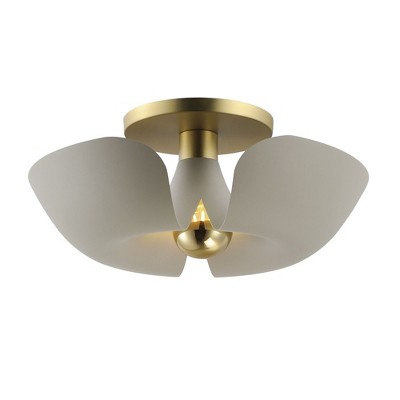 Maxim Lighting Poppy 1 - Light Flush Mount in  Silver Gold/Satin Brass