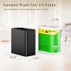 Aoibox Small Bathroom Trash Can, Slim Metal Wastebasket Matte Black Stainless Steel Garbage Bin for Bedroom, Office, Kitchen, Toilet, RV, Desk - 3 of 4