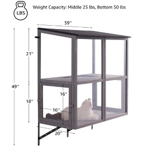 unipaws Wooden Cat Window Catio – Expandable Outdoor Enclosure for Indoor Cats - 1 of 4