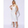 INSPIRE CHIC Women's Lace Stand Collar Pearl Button Short Sleeve Cropped Shrug - 3 of 4