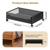 Under Bed Storage with Wheels 2 Pack Rolling Underbed Storage Containers with Clear Lids - 2 of 4