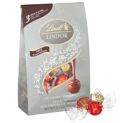 Lindt Lindor Milk Assorted Chocolate Candy Truffles - 15.2 Oz. : Target