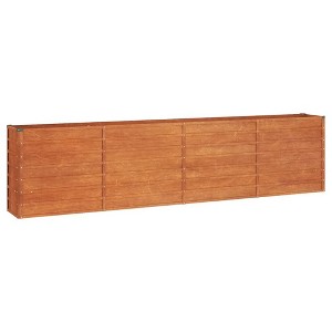 vidaXL Raised Garden Bed - Corten Steel Planter, 126"x15.7"x30.3", Weather Resistant Rusty Brown for Patio and Balcony - 1 of 4