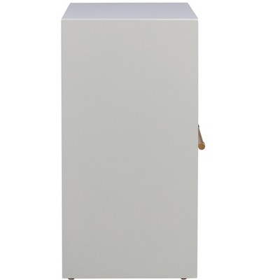 Libre Contemporary Black Nightstand with Gold Accents and Storage Shelf