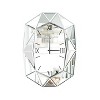 Irregular Beveled Diamond Wall Mirror Hanging Clock with Roman Numeral for Decor SILVER - 2 of 4
