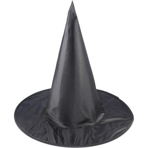 4E's Novelty Black Witch Hat – 14" Pop-Up Oxford Witch Costume Accessory for Adults & Kids - 1 of 4