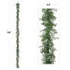 Floral Home 9' Tealeaf Garland with 768 Realistic Tips - 6-Piece - 2 of 2