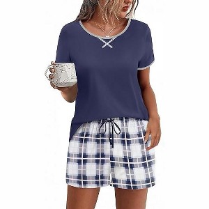 Ekouaer Women Pajama Set Casual Short Set - 1 of 4