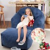 Whizmax Bean Bag Chair with Ottoman, 37.5 Lbs High-Density Foam Filling Beanbag Sofa with Armrests,Corduroy Floor Sofa,Giant Lazy Sofa with Foot Rest - 3 of 4