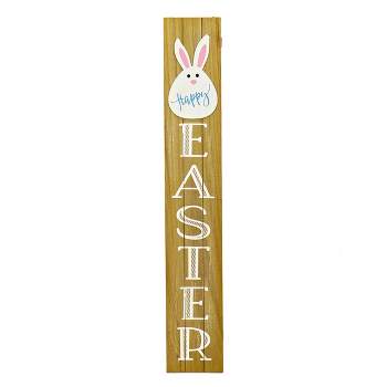 National Tree Company 43" Easter Bunny Sign Porch Decoration, Wood Construction, Easter Collection