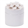 Stoneware Box with Floral Lid Accent (Set of 3) - 4 of 4
