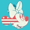 Girl's Minnie Mouse American Flag Pattern T-Shirt - 2 of 4