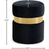 Meridian Furniture,Hailey Velvet Ottoman/Stool - 3 of 4