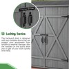 NicBex Outdoor Storage Shed with Lockable Door, Wooden Tool Storage Shed with Detachable Shelves and Pitch Roof - 4 of 4