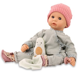 Gotz Cookie 19" Soft Baby Doll in Grey Outfit w/ Blue Sleeping Eyes - 1 of 4