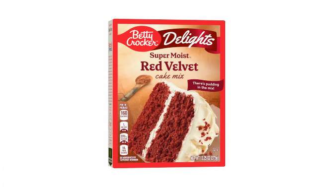 Betty Crocker Delights Red Velvet Super Moist Cake Mix - 13.25oz, 2 of 10, play video