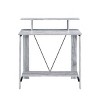 INFURNIC Desks Antique White and Black Writing Desk with Upper Shelf and V-Shaped Metal Backing, Grey, 32.5"*18.5"*35.5" - 2 of 4