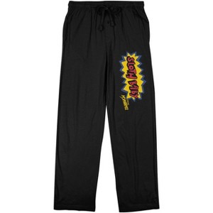 Ms. Marvel Disney+ Sloth Baby Men's Black Sleep Pajama Pants - 1 of 4