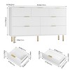 7 Drawers Dresser for Bedroom, Fluted Chest of Drawers with Gold Handle, Wood Modern Dresser - 2 of 4