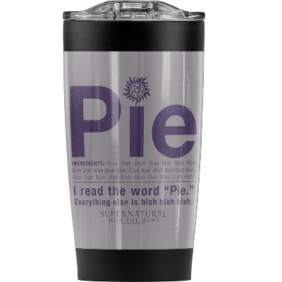 Supernatural Pie Steel Tumbler 20oz Coffee Travel Mug