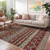 Modern Abstract Stripe Area Rug Floor Mat Indoor Low Pile Non Slip Soft Carpet For Living Room Bedroom Washable Foldable Rugs - 2 of 4