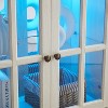 SAINTCY 4-Door LED Antique Curio Cabinet with Glass Doors - 3 of 4