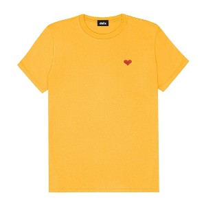 Dalix Pixel Heart Embroidered Lightweight Relaxed Jersey Tee Summer Cute Love Womens - 1 of 4