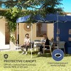 Resenkos Backyard Garden Canopy, Camping Canopy Screen Tent,10' x 10' Heavy Duty Pop Up Canopy Tent with Sidewall, Storage Pockets, Dark - 4 of 4