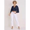 VENUS Womens Kimono Sleeve Faux Wrap Top - 3 of 4