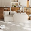 KWPZQEB Curved Sectional Sofa, Symmetrical Modular Semi Circular Sofa with Pillows, Corduroy Corner Sofa for Living Room, No Assembly Needed - 3 of 4