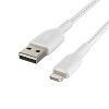 Belkin® BOOST UP CHARGE™ 3.3-Ft. Braided Lightning® to USB-A Cable, White, Size: 3.3 Ft. - 3 of 4