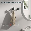 Itopfox 4 Piece Bathroom Hardware Set Matte Black Stainless Steel Toilet Paper Holder Towel Ring 2 Hooks Wall Mounted Rust Resistant - 4 of 4
