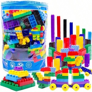 Building Blocks 300 Pcs Stacking Toys Puzzle Games, STEM Learning Montessori Blocks - 1 of 3